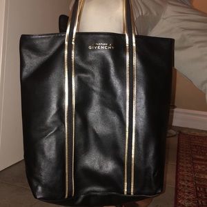 BLACK AND GOLD PARFUMS GIVENCHY TOTE BAG